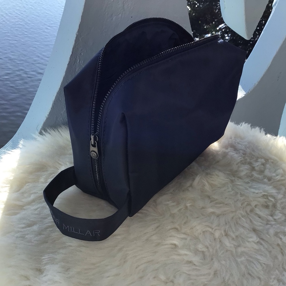 Peter Millar Navy Blue Men's Accessory Zip Around Toiletry Bag